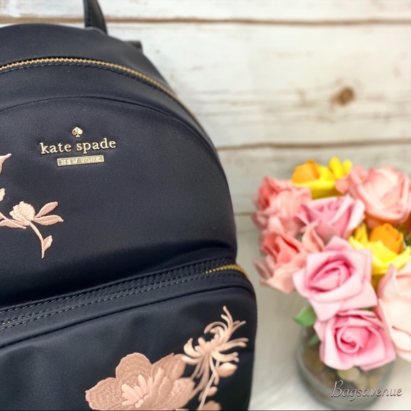 Kate spade small noria embroidered backpack black - Picture 2 of 6